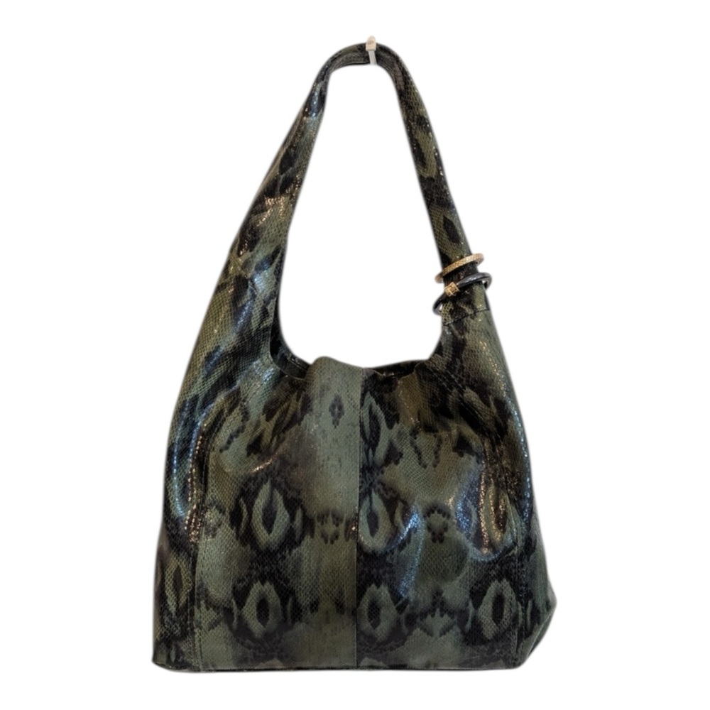 Kate Landry Python Leather Bag Emerald Green And … - image 6